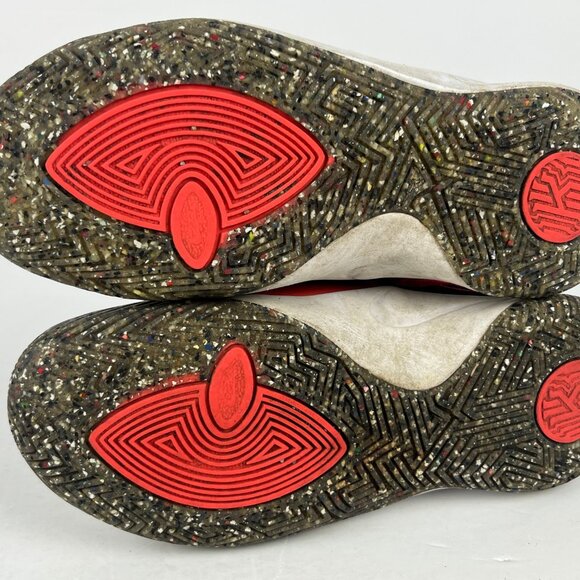 Nike Kids Sneaker Size 2 Gray Orange Black Fabric Flat Heel Round Toe Lace Up - Picture 6 of 6